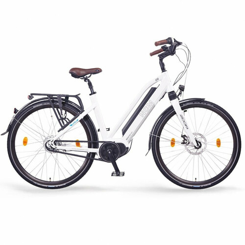 NCM Milano Max N8R Trekking E-Bike, City-Bike, 250W-500W, 36V 16Ah 576Wh Battery [White 28"]